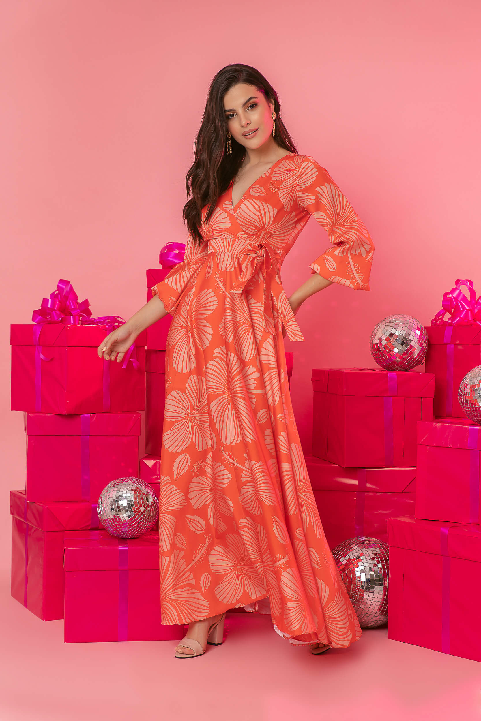 Vestido Nieves - Naranja Rosa